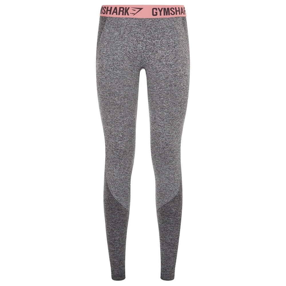 GymShark Flex Leggings Charcoal Marl/Peach